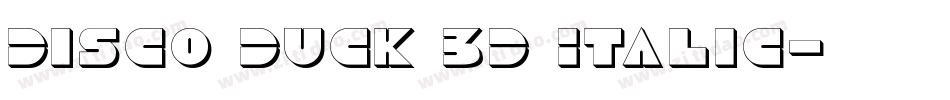 Disco Duck 3D Italic字体转换